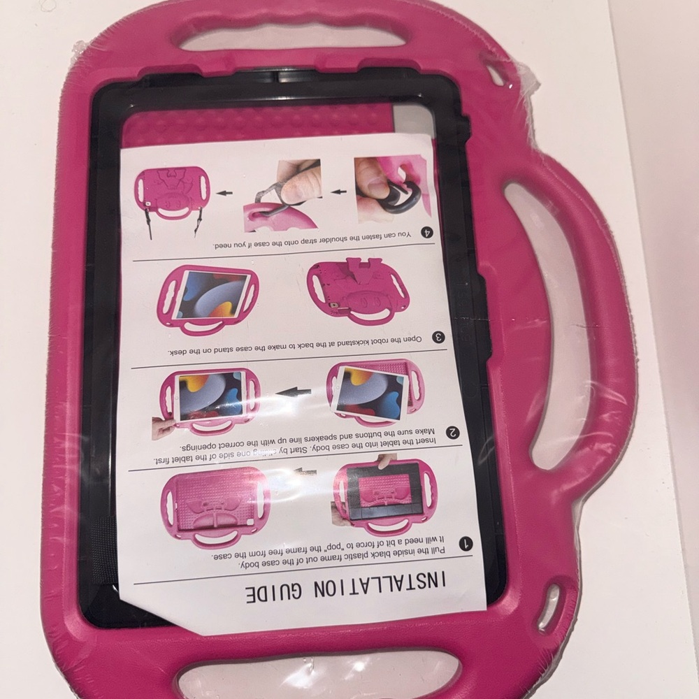 Kids Tablet Handle Case - Hot Pink